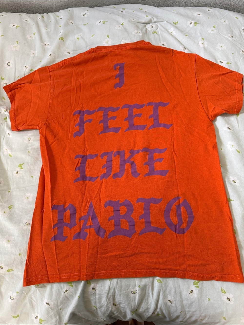 Kanye West SF I Feel Like Pablo orange tshirt